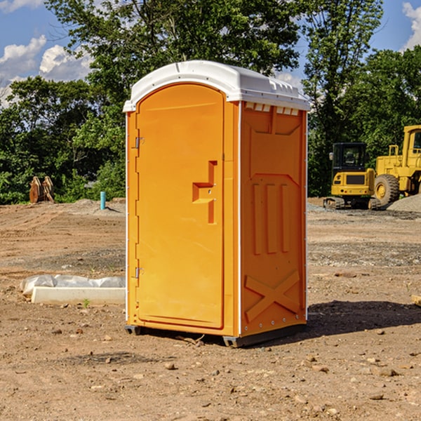 can i customize the exterior of the porta potties with my event logo or branding in Claypool